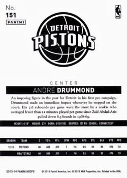 2013-14 Hoops #151 Andre Drummond Back