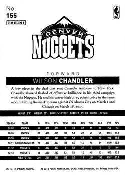 2013-14 Hoops #155 Wilson Chandler Back