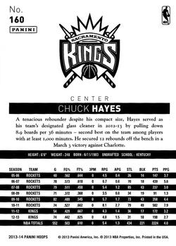2013-14 Hoops #160 Chuck Hayes Back