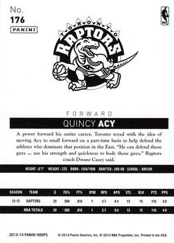 2013-14 Hoops #176 Quincy Acy Back