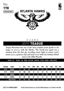 2013-14 Hoops #178 Jeff Teague Back