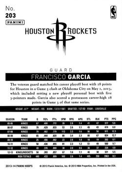 2013-14 Hoops #203 Francisco Garcia Back