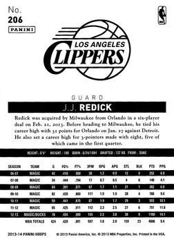 2013-14 Hoops #206 J.J. Redick Back