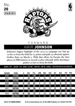 2013-14 Hoops #20 Amir Johnson Back