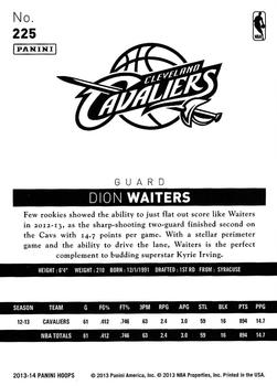 2013-14 Hoops #225 Dion Waiters Back