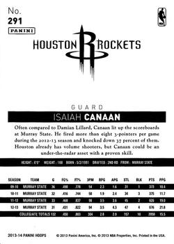 2013-14 Hoops #291 Isaiah Canaan Back