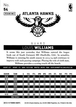 2013-14 Hoops #54 Louis Williams Back