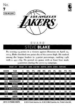 2013-14 Hoops #7 Steve Blake Back