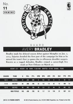 2013-14 Hoops #11 Avery Bradley Back