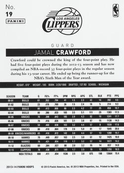 2013-14 Hoops #19 Jamal Crawford Back