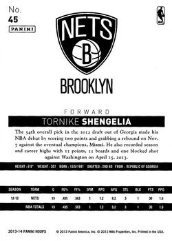 2013-14 Hoops #45 Tornike Shengelia Back