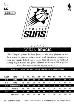 2013-14 Hoops #46 Goran Dragic Back