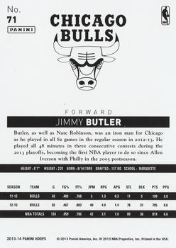 2013-14 Hoops #71 Jimmy Butler Back