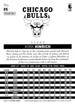 2013-14 Hoops #85 Kirk Hinrich Back