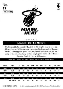 2013-14 Hoops #97 Mario Chalmers Back