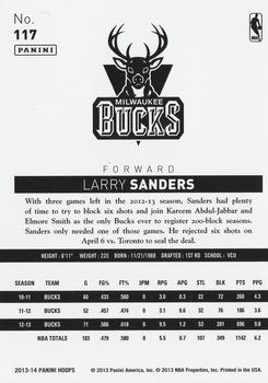 2013-14 Hoops #117 Larry Sanders Back