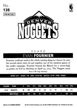 2013-14 Hoops #135 Evan Fournier Back
