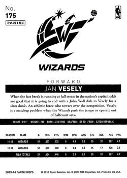 2013-14 Hoops #175 Jan Vesely Back