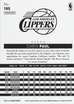 2013-14 Hoops #185 Chris Paul Back