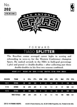 2013-14 Hoops #202 Tiago Splitter Back