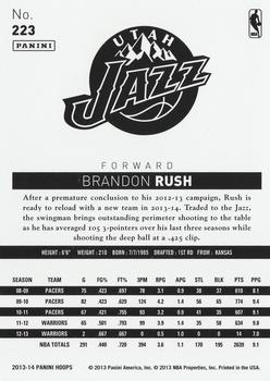 2013-14 Hoops #223 Brandon Rush Back