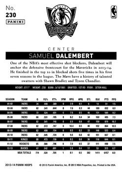 2013-14 Hoops #230 Samuel Dalembert Back