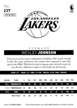 2013-14 Hoops #237 Wesley Johnson Back