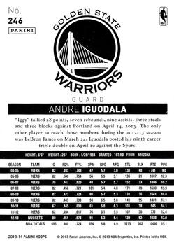 2013-14 Hoops #246 Andre Iguodala Back