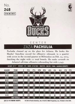 2013-14 Hoops #248 Zaza Pachulia Back