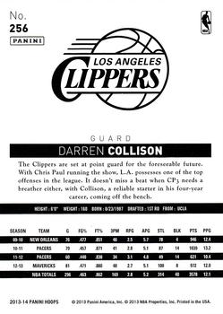 2013-14 Hoops #256 Darren Collison Back