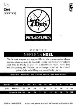 2013-14 Hoops #266 Nerlens Noel Back