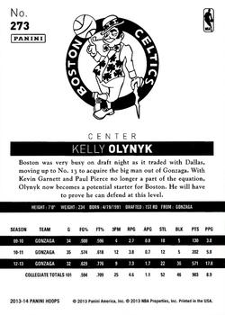 2013-14 Hoops #273 Kelly Olynyk Back