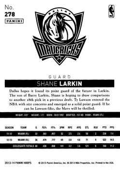 2013-14 Hoops #278 Shane Larkin Back