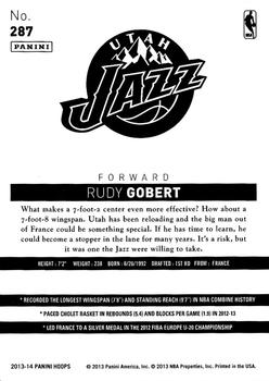 2013-14 Hoops #287 Rudy Gobert Back
