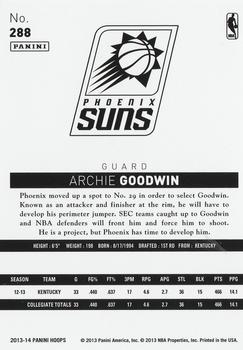 2013-14 Hoops #288 Archie Goodwin Back