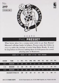 2013-14 Hoops #297 Phil Pressey Back