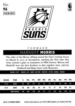 2013-14 Hoops #96 Markieff Morris Back