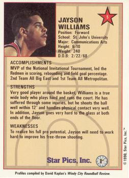 1990 Star Pics #5 Jayson Williams Back