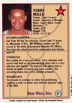 Terry Mills Rookie 1991-92 Fleer #324 New Jersey Nets