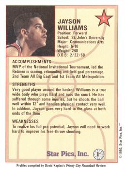 1990 Star Pics - Medallion #5 Jayson Williams Back