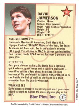 1990 Star Pics - Medallion #16 Dave Jamerson Back