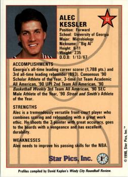 1990 Star Pics - Medallion #32 Alec Kessler Back