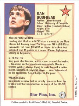 1990 Star Pics - Medallion #42 Dan Godfread Back