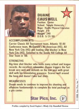 1990 Star Pics - Medallion #47 Duane Causwell Back