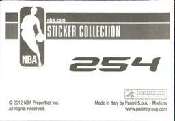 2012-13 Panini Stickers #254 Oklahoma City Thunder West Champs Back
