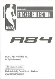 2012-13 Panini Stickers #A84 Al Jefferson Back