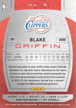 2013-14 Panini Totally Certified #3 Blake Griffin Back
