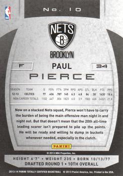 2013-14 Panini Totally Certified #10 Paul Pierce Back
