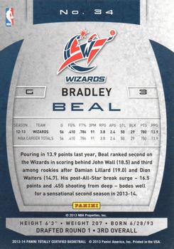2013-14 Panini Totally Certified #34 Bradley Beal Back