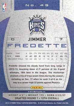 2013-14 Panini Totally Certified #49 Jimmer Fredette Back
